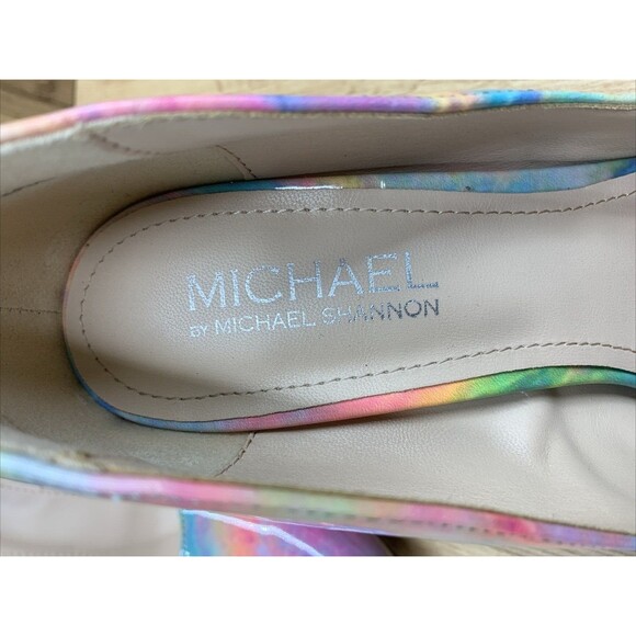 Michael Ry leigh Patent Leather Pointed Toe Stiletto Heels Size 9M Multicolored - Picture 15 of 16